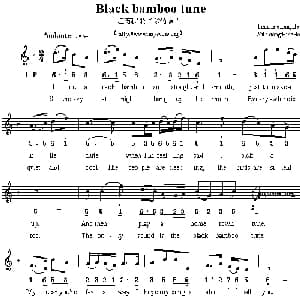 Black bamboo tune_外国歌谱