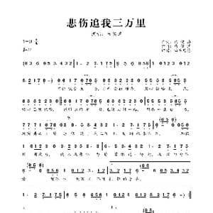 悲伤追我三万里_歌曲简谱_词曲:马健涛 马健涛