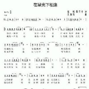 在星光下相逢 _民歌简谱_词曲:高俊 邹有开 汪幼清