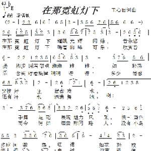 在那霓虹灯下_歌曲简谱_词曲:王心田 王心田