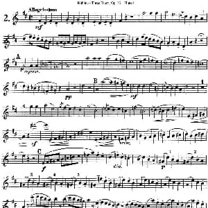 长笛曲谱 | 库劳长笛二重奏练习曲Op.10 Flute 2 No.2 Kuhlau 库劳