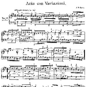 Aria con Variazioni 之19 钢琴谱 J.S.Bach