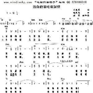 洁白的羽毛寄深情_歌谱投稿