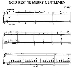 God Rest Ye Merry Gentlemen 钢琴谱 美 大卫 兰兹 David Lanz