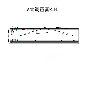 第二级 A大调琶音R H 钢琴谱