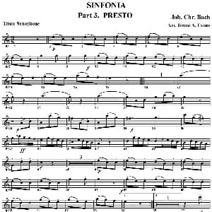 萨克斯谱 | SINFONIA Part 3. PRESTO 四重奏 次中音萨克斯分谱