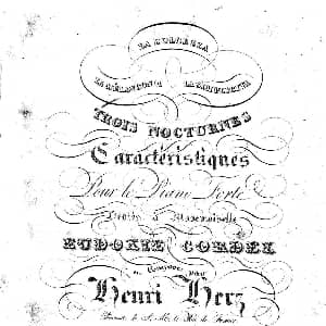 3 Nocturnes Caractéristiques Op 45 钢琴谱 亨利 赫尔茨