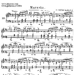 Quatre Mazurkas Op.33 钢琴谱 肖邦 chopin