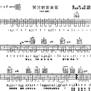 哭泣的百合花 吉他谱 孙悦 董赫男 董赫男