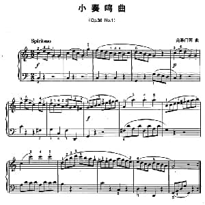 克莱门蒂小奏鸣曲 钢琴谱