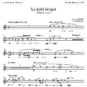 萨克斯谱 | 牧童 套曲 儿童乐园 之五 四重奏中音萨克斯分谱 德彪西