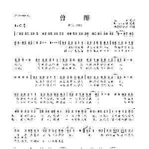 ​曾醉_歌曲简谱_词曲:五子 Winky诗