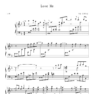 Love me 钢琴谱 Yiruma