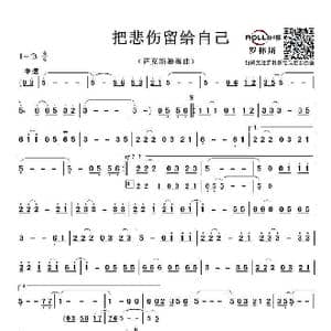 把悲伤留给自己_歌谱投稿_词曲:陈升 陈升