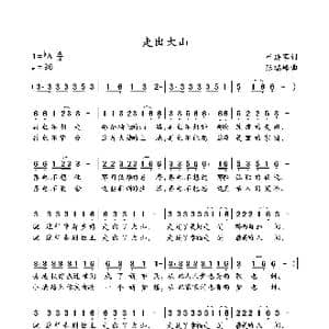 走出大山_歌谱投稿_词曲:叶连军 张瑞峰