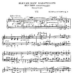 贝多芬钢琴小品Op.119 之七 钢琴谱 贝多芬