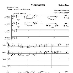 萨克斯谱 | Manhattan score 四重奏
