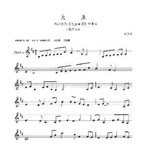 大鱼_歌曲简谱_词曲: 钱雷