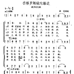 在穆罗姆城的路边 俄罗斯 _外国歌谱_词曲: 薛范 译配