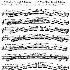 小提琴谱 | 小提琴音阶练习 作品32 Scale Studie C Hans Sitt 西特