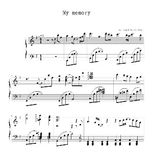 MY MEMORY 钢琴谱