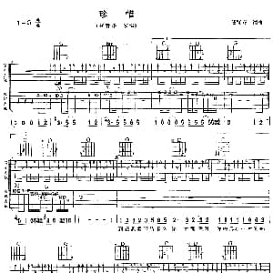 珍惜 吉他谱 任贤齐 任贤齐 任贤齐