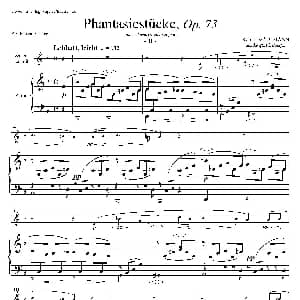 萨克斯谱 | 舒曼幻想曲三首 Op73 Ⅱ 中音萨克斯 钢琴伴奏