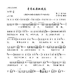 哥哥不要把我忘_歌曲简谱_词曲:聂小慧 聂小慧
