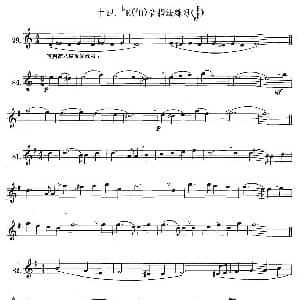 萨克斯谱 | 萨克斯练习曲合集 1—14 降E 升D 音指法练习