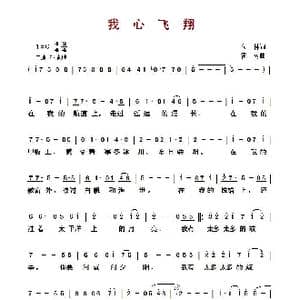 ​我心飞翔_歌曲简谱_词曲:付林 雷雨