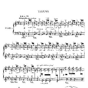 Iberia Suite TRIANA 钢琴谱 阿尔贝尼兹