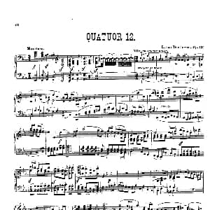 降E大调第十二弦乐四重奏 钢琴谱 路德维希 冯 贝多芬