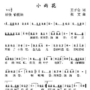 小雨花_儿歌乐谱_词曲:王子伦 张文