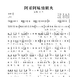 阿哥阿妹情似火_歌曲简谱_词曲:申光惠 大约冬季