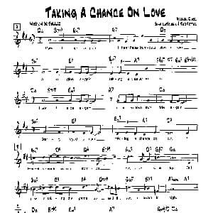 TAKING A CHANCE ON LOVE 降B爵士乐谱