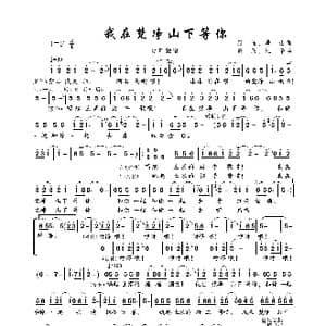 我在梵净山下等你_歌曲简谱_词曲:野马 净山 野马 江子
