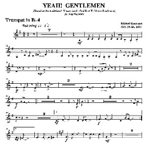 YEAH! GENTLEMEN 第四降B小号分谱