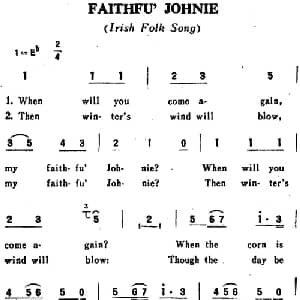 FAITHFU’JOHNIE 爱尔兰 _外国歌谱