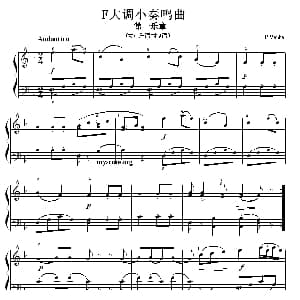 考级初级曲目 F大调小奏鸣曲 钢琴谱 J B Vanhal