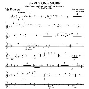 EARLY ONE MORN 第一降B小号分谱