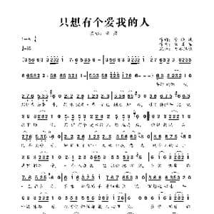 只想有个爱我的人_歌曲简谱_词曲:徐晓岚 李勇军