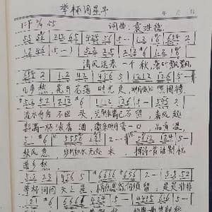 举杯问星斗_歌曲简谱_词曲:袁进德 袁进德