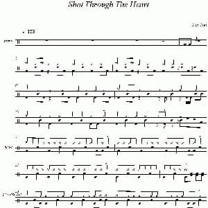 Bon Jovi Shot Through The Heart 爵士鼓谱