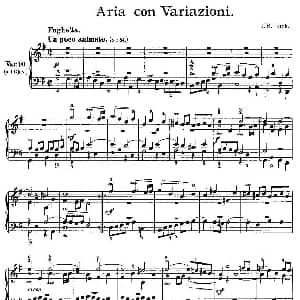 Aria con Variazioni 之十 钢琴谱 J.S.Bach