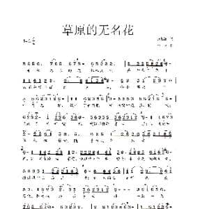 草原的无名花_歌曲简谱_词曲:张继征 李戈