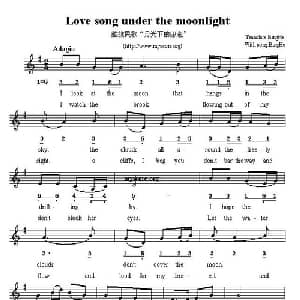 Love song under the moonlight_外国歌谱