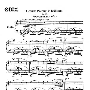 Grande Polonaise Brilliante Preceded by an Andante Spianato Op.22 钢琴谱 肖邦 chopin