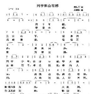 同学聚会有感_歌谱投稿_词曲:陈仁军 吴能柱