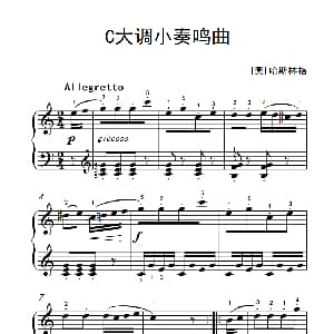 第三级 2.C大调小奏鸣曲 钢琴谱 奥 哈斯林格