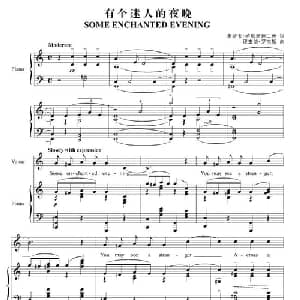 有个迷人的夜晚_外国歌谱